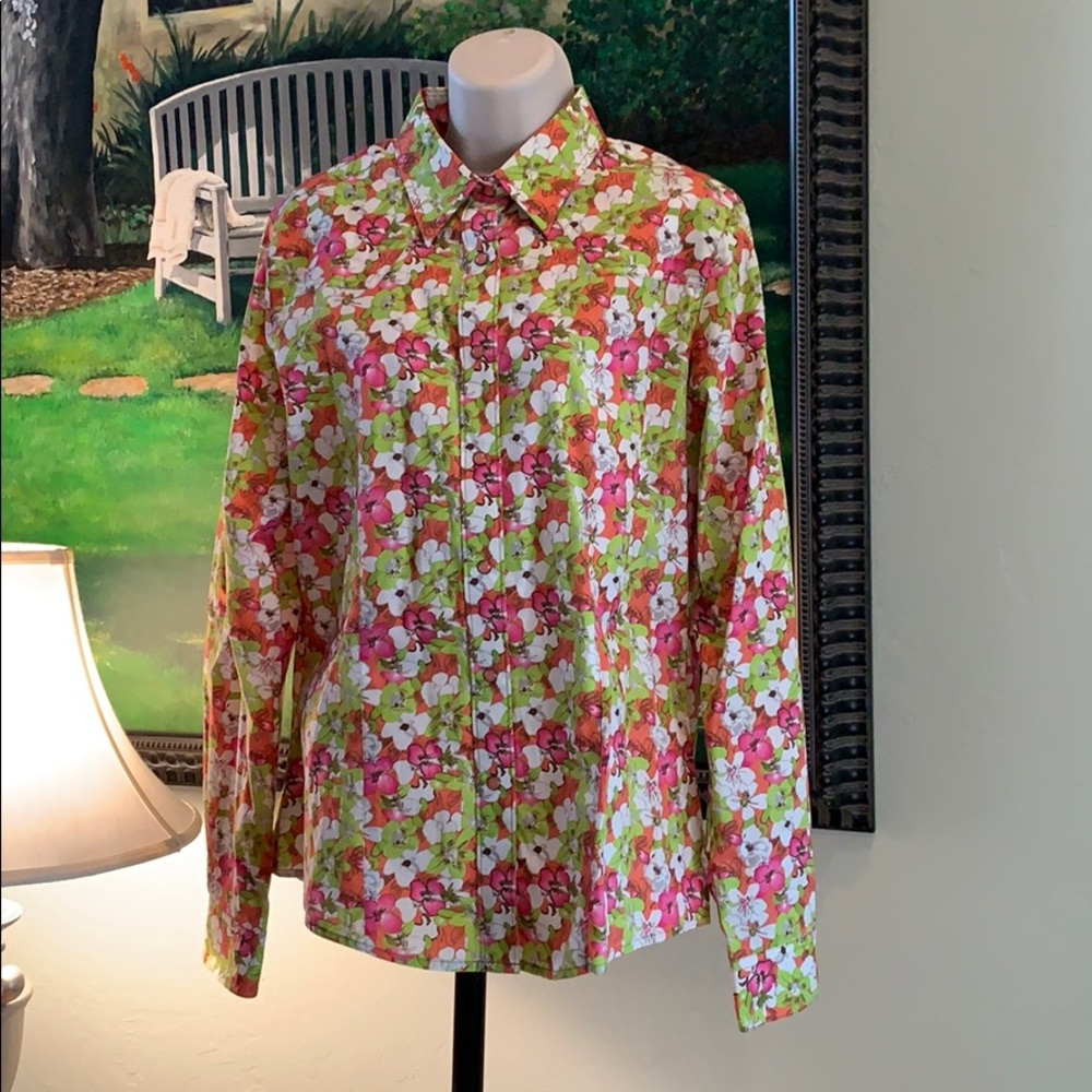 Rockies Floral Snap Button Long Sleeve Shirt